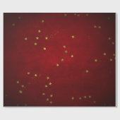 Papier Cadeau Cherry Lacquer Golden Star  (Plat)