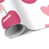 Papier Cadeau Cherry Love Charm (Coin rond)