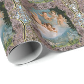 Papier Cadeau Cherub Love Pours sur la ville Noël (Coin rond)