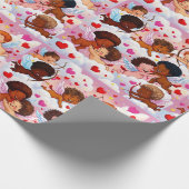 Papier Cadeau Cherub multiculturel Célébrant l'amour et la diver (Coin)