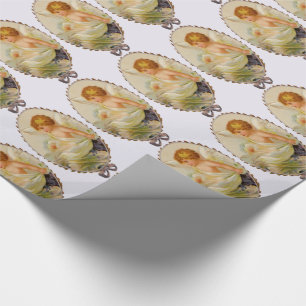 Papier Cadeau Cherubs Vintages personnalisables
