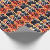 Papier Cadeau Chesapeake Bay Terrier Heart Roses Saint-Valentin (Coin)