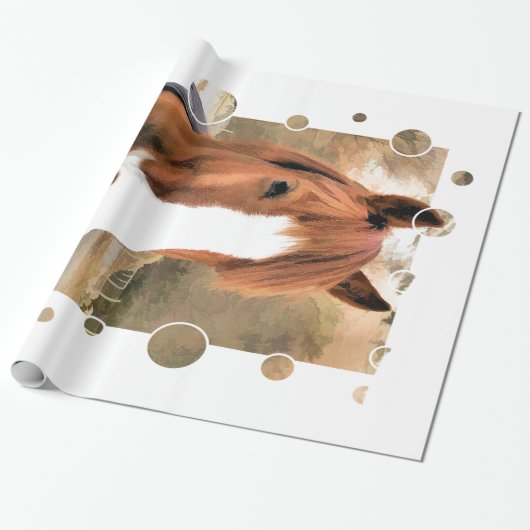 PAPIER CADEAU CHESTNUT CHEVAL (Déroulé)