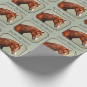 Papier Cadeau Chestnut Morgan Cheval Sage Vert (Coin)
