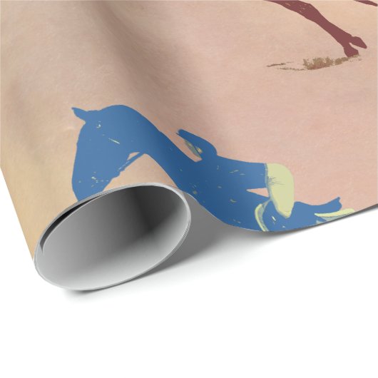 Papier Cadeau Cheval (Coin rond)