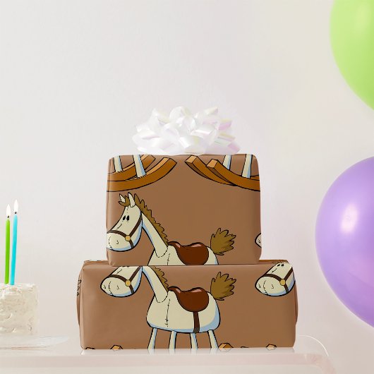 Papier Cadeau Cheval à Bascule