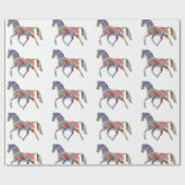 PAPIER CADEAU CHEVAL À COURSE À COURSE (Plat)