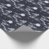 Papier Cadeau Cheval ailé blanc : ciel illuminé par la lune. (Coin)