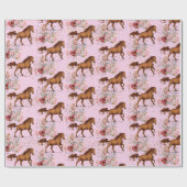 Papier Cadeau Cheval Anniversaire fille Cowgirl (Plat)