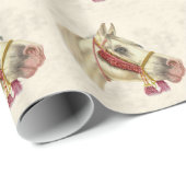 Papier Cadeau Cheval Arabe (Coin rond)