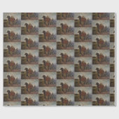 Papier Cadeau Cheval Belge Brown Peinture fine d'art : (Plat)