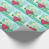 Papier Cadeau Cheval Blanc Coeur Rouge Saint Valentin (Coin)