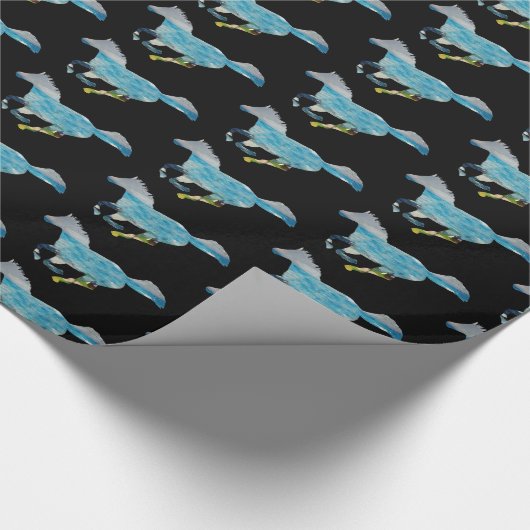 Papier Cadeau Cheval bleu (Coin)