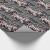 Papier Cadeau Cheval carrousel rose (Coin)