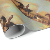 PAPIER CADEAU CHEVAL, CHAUSSURES ET SHAMROCKS (Coin rond)