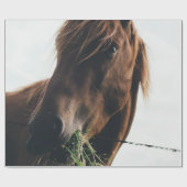 PAPIER CADEAU CHEVAL CHEWING GRASS (Plat)