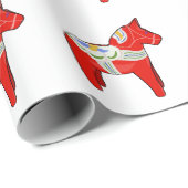 Papier Cadeau Cheval dalécarlien (Coin rond)