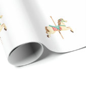 Papier Cadeau Cheval de carrousel (Coin rond)
