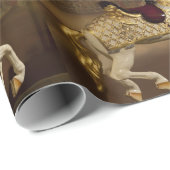 Papier Cadeau Cheval de carrousel (Coin rond)