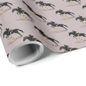 Papier Cadeau Cheval de chasse (Coin rond)