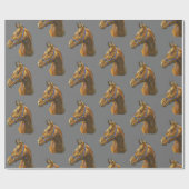 Papier Cadeau Cheval de châtaignier (Plat)