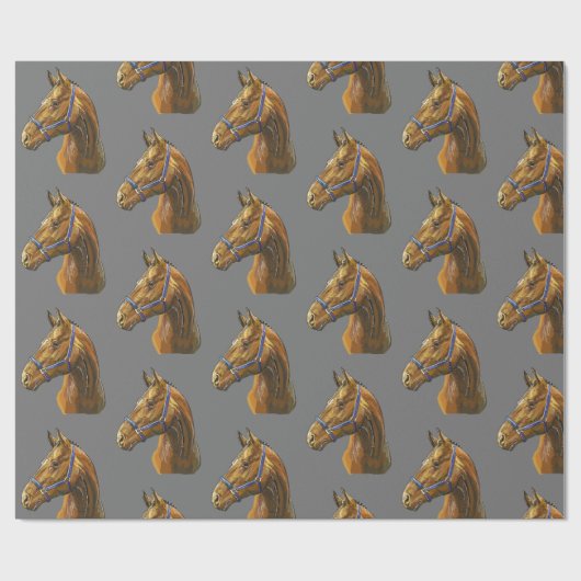 Papier Cadeau Cheval de châtaignier (Plat)