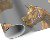 Papier Cadeau Cheval de châtaignier (Coin rond)