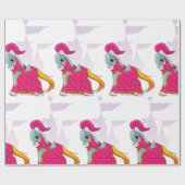 Papier Cadeau Cheval de Chevalier médiéval en Imaginaire d'Armor (Plat)