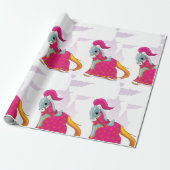 Papier Cadeau Cheval de Chevalier médiéval en Imaginaire d'Armor (Déroulé)