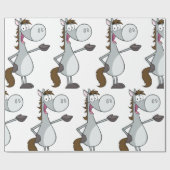 Papier Cadeau Cheval de dessin (Plat)