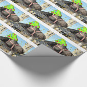 Papier Cadeau Cheval de fête d'anniversaire (Coin)