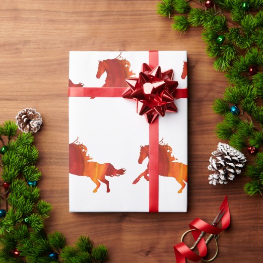 Papier Cadeau Cheval de feu (Cadeau de vacances)