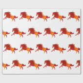 Papier Cadeau Cheval de feu (Plat)