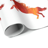 Papier Cadeau Cheval de feu (Coin rond)