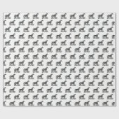 Papier Cadeau Cheval debout vintage (Plat)