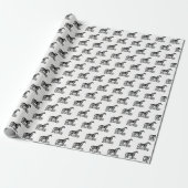 Papier Cadeau Cheval debout vintage (Déroulé)