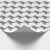 Papier Cadeau Cheval debout vintage (Coin)