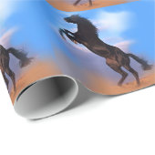 Papier Cadeau Cheval d'élevage (Coin rond)