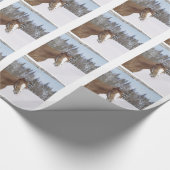 Papier Cadeau Cheval d'hiver Thème Noël Noël Noël Noël (Coin)