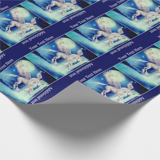 Papier Cadeau Cheval d'Imaginaire Unicorne Volant Personnalisé (Coin)