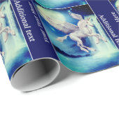 Papier Cadeau Cheval d'Imaginaire Unicorne Volant Personnalisé (Coin rond)