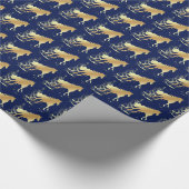 Papier Cadeau Cheval D'Or De Noël Occidental Avec Accents Sm. (Coin)
