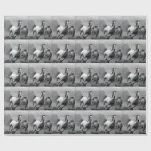 Papier Cadeau Cheval en course (Plat)