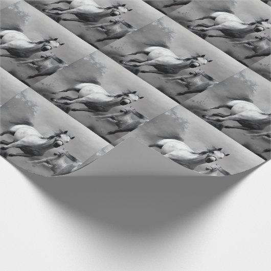 Papier Cadeau Cheval en course (Coin)