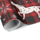 Papier Cadeau Cheval équestre rouge Noël Personnalisé (Coin rond)