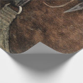 Papier Cadeau Cheval équitation Western Rodeo Cowboy (Coin)