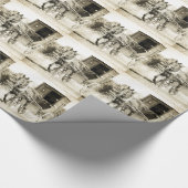 Papier Cadeau Cheval et Buggy Sepia (Coin)