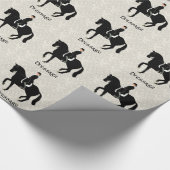 Papier Cadeau Cheval et cavalier de dressage (Coin)
