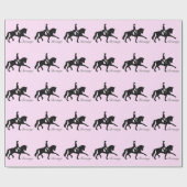 Papier Cadeau Cheval et cavalier de dressage (Plat)