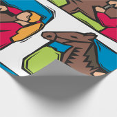 Papier Cadeau Cheval Et Ferme Fille